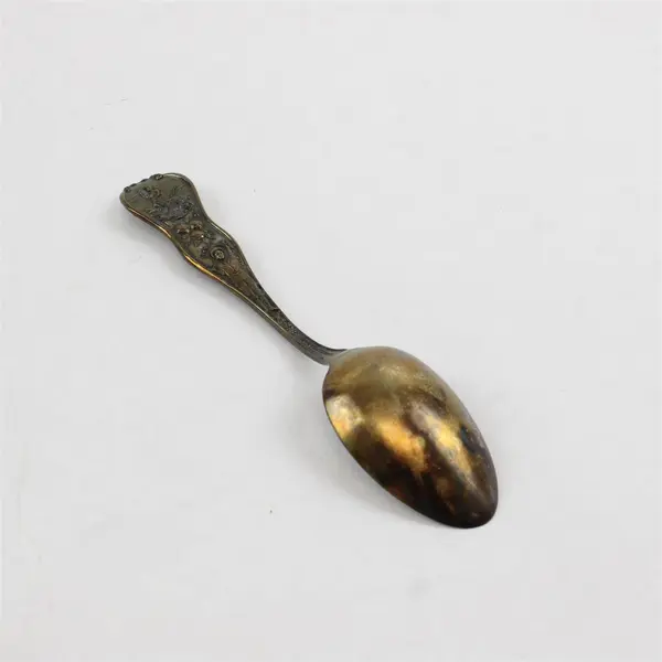 Vintage Brock & Feagan Los Angeles Silver-Plated Enamel Souvenir Spoon