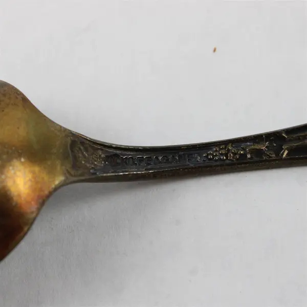 Vintage Brock & Feagan Los Angeles Silver-Plated Enamel Souvenir Spoon