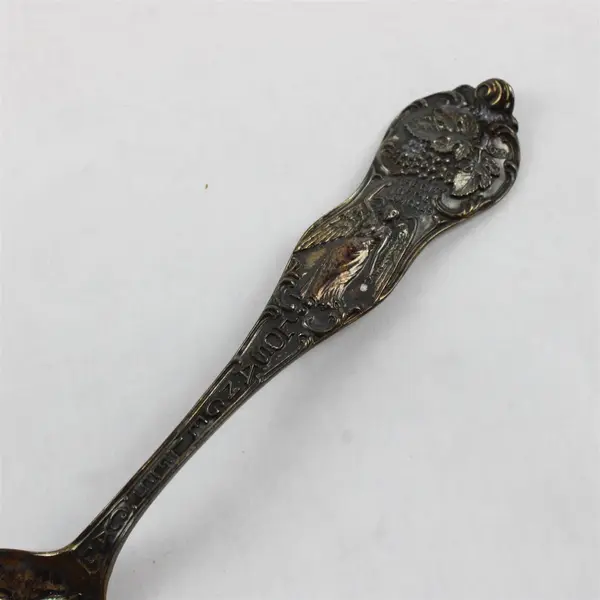 Vintage Brock & Feagan Los Angeles Silver-Plated Enamel Souvenir Spoon