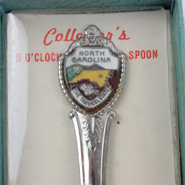 Lot of 2 North Carolina Souvenir Spoons 5.5" Collectible