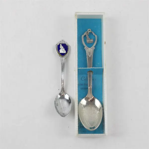 Lot of 2 Souvenir Spoons Idaho Collectible Spoon with Charm Handle