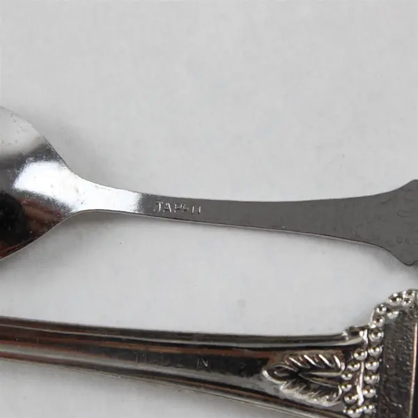 Lot of 2 Nebraska Souvenir Spoons Enamel Buffalo & Cornhuskers