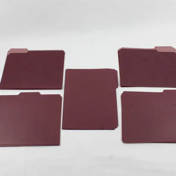 Set of 25 Purple Letter Size File Folders Office Supplies