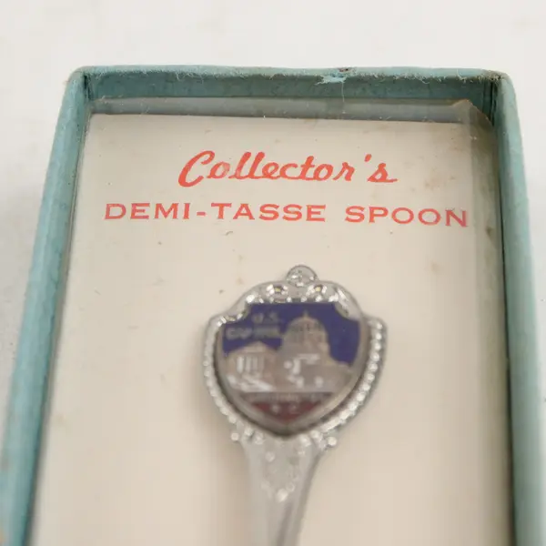 Vintage Demi-Tasse Spoon US Capitol Washington DC Made in USA Silver