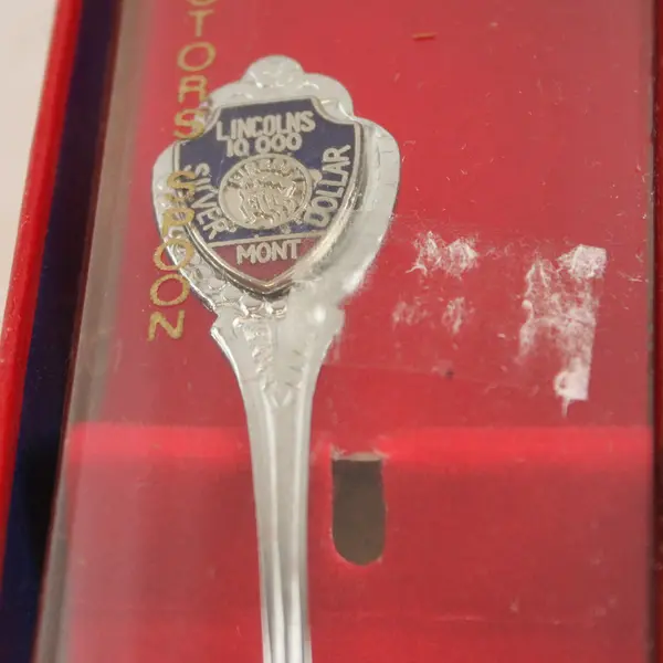 Lincoln 10,000 Silver Dollar Montana Vintage Souvenir Spoon Collectible