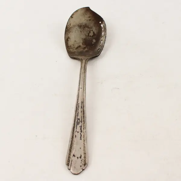 Vintage Wm. Rogers Silver-Plated Pierced Spoon 6.5"