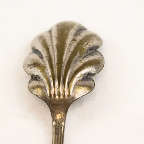 Sheffield Plate Co Scalloped Silverplate Spoon 6 in Vintage Collectible