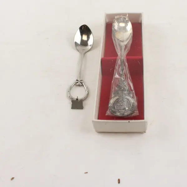 Lot of 2 Silver-Plate Souvenir Demi-Tasse Spoons Oregon State 1859