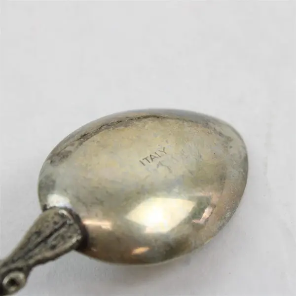 Lot of 8 Vintage Silver-Plated Figural Demitasse Spoons Ornate Handles Italy