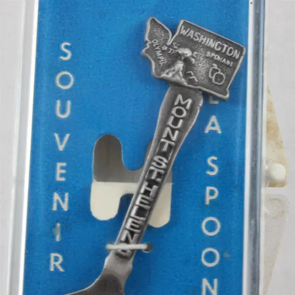Lot of 2 Silver-Plated Souvenir Spoons Mt. St. Helens Washington