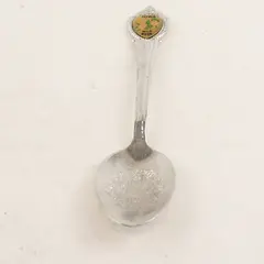 Vintage Souvenir Spoon Iowa Wild Rose - Idaho Famous Potatoes (Flaw)