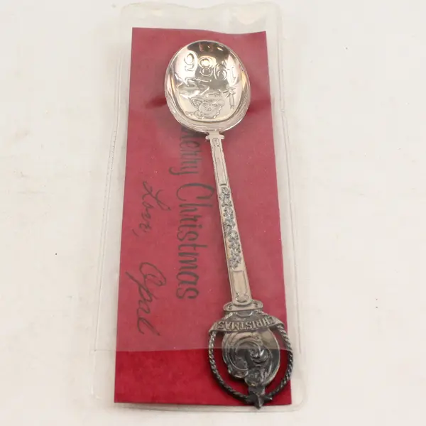 Vintage 1986 Christmas Souvenir Spoon Mary Joseph Baby Jesus Collectible