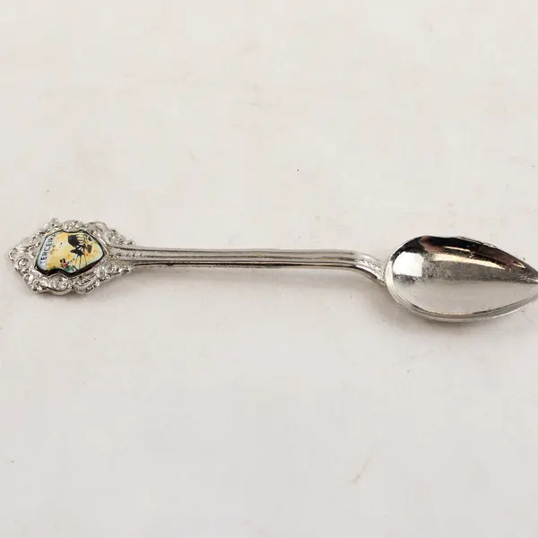Lot of 2 Portugal Souvenir Spoons Terceira & Acores Enamel 4in Collectible