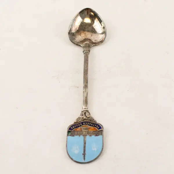 Lot of 2 Souvenir Spoons Washington DC Capitol Bicentennial Liberty Bell Enamel