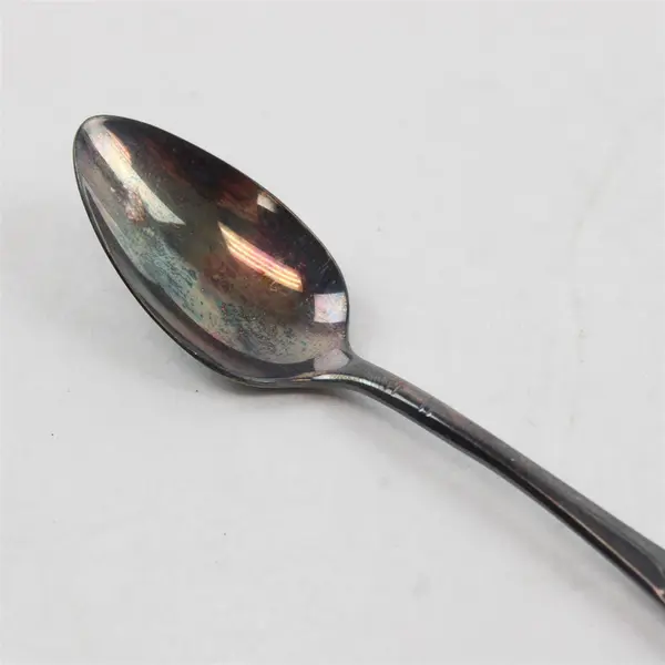 Vintage Community Silver-Plated Teaspoon Green on Handle - Collectible