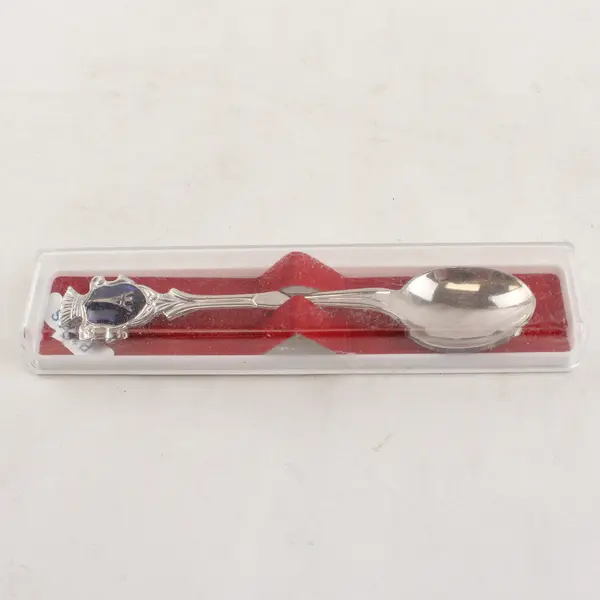 Paris France Royal Blue Eiffel Tower Metal Souvenir Collector Spoon 5"