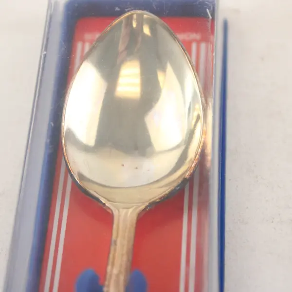 AALCO Nova Scotia Souvenir Spoon - Bagpiper & Flag Handle