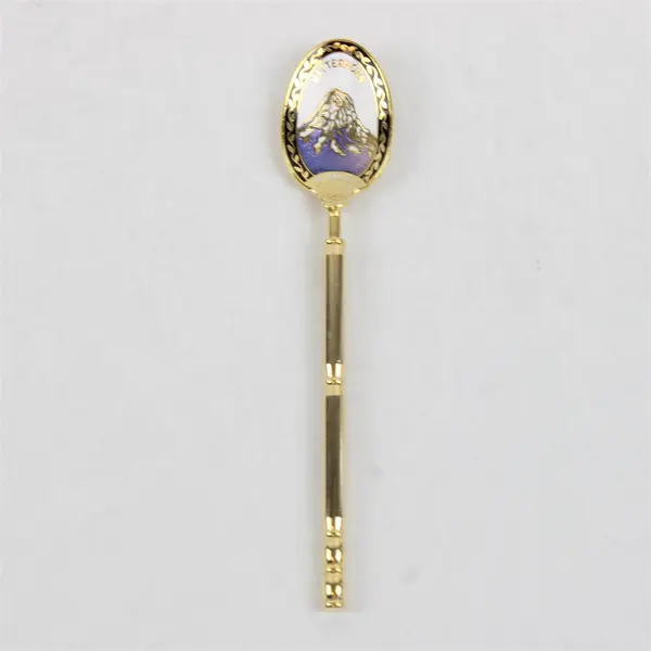 Souvenir Spoon Matterhorn Zermatt Swiss Travel Collectible Decorative Spoon