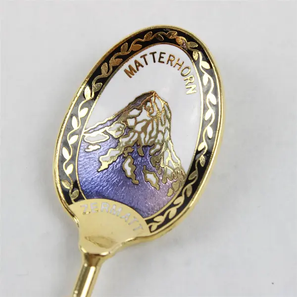 Souvenir Spoon Matterhorn Zermatt Swiss Travel Collectible Decorative Spoon