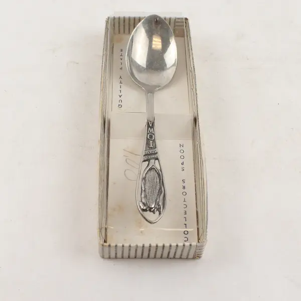 Vintage Iowa Silver Plated Souvenir Spoon 4 3/8"