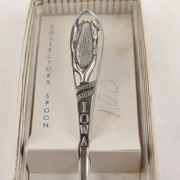 Vintage Iowa Silver Plated Souvenir Spoon 4 3/8"