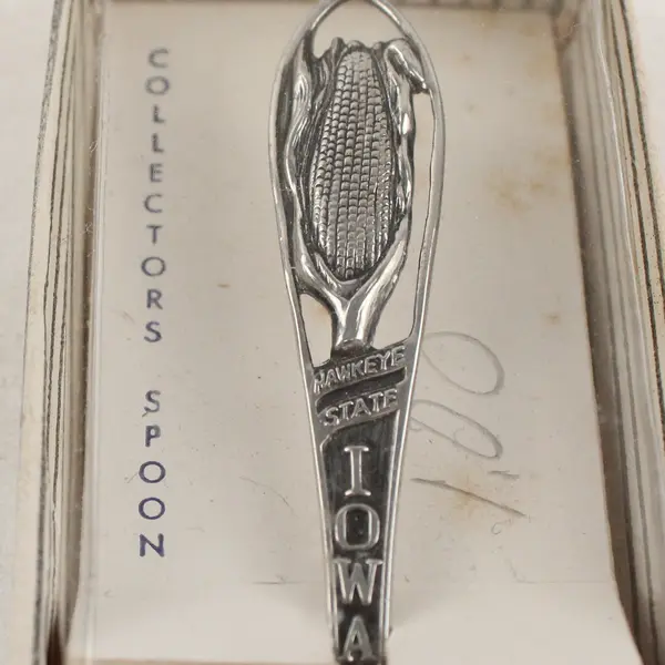 Vintage Iowa Silver Plated Souvenir Spoon 4 3/8"