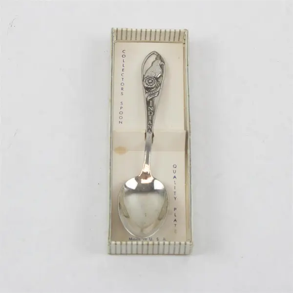 Vintage Indiana Souvenir Spoon Hoosier State Bird Collectible New in Box 4.5in