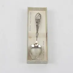 Vintage Indiana Souvenir Spoon Hoosier State Bird Collectible New in Box 4.5in