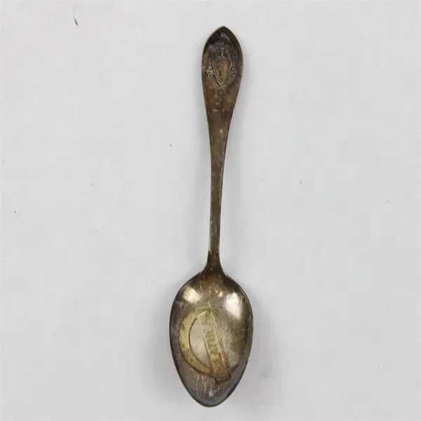 Vintage Sterling Silver .925 Souvenir Spoon H Monogram Philathea 5in