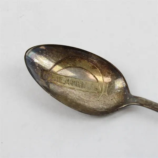 Vintage Sterling Silver .925 Souvenir Spoon H Monogram Philathea 5in