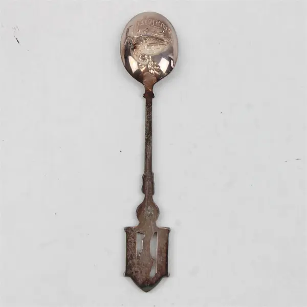 Vintage 1985 Silver-Plated Souvenir Spoon Mary & Baby Jesus Christmas