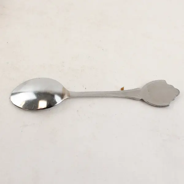 Lot of 2 California Souvenir Spoons - Solvang Wooden Shoe & Enamel Bear