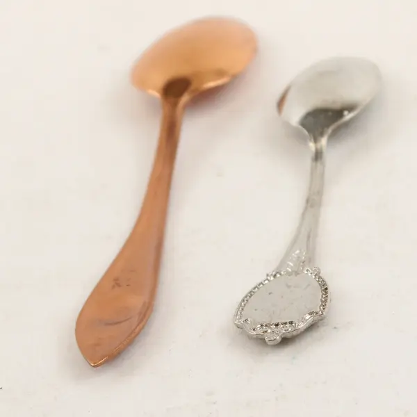 Lot of 2 Vintage Montana Souvenir Spoons 1889 Enamel State Collectible