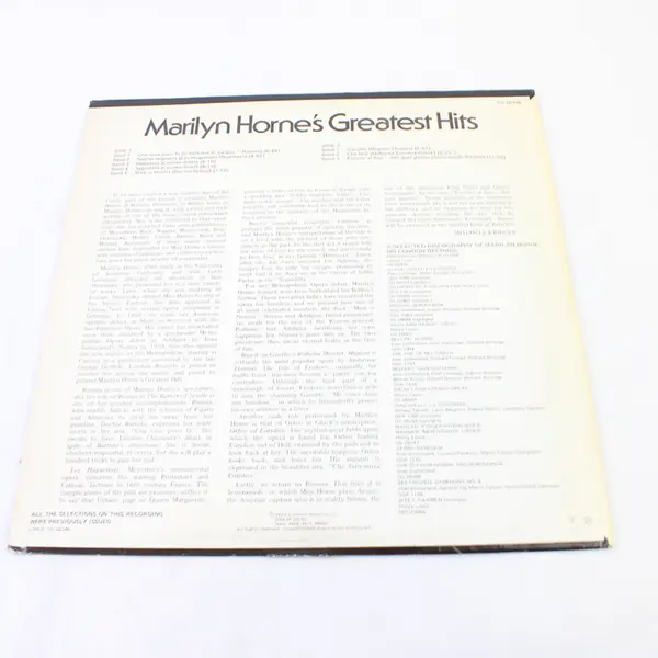 Marilyn Horne's Greatest Hits 12" Vinyl Record 