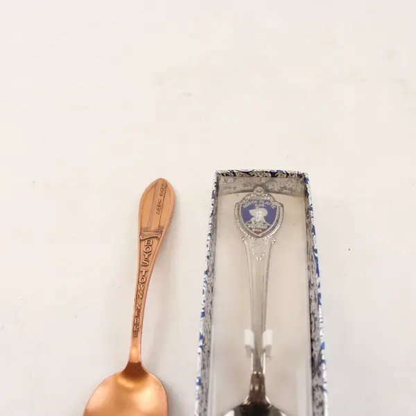 Lot of 2 Nebraska Souvenir Spoons Boys Town Buffalo Bill North Platte