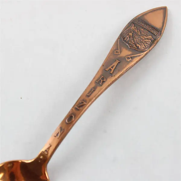 Lot of 3 Arizona Souvenir Spoons Roadrunner Cactus Scenic Used