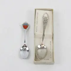 Lot of 2 Vintage Nevada Souvenir Spoons Reno Las Vegas Howdy Podner