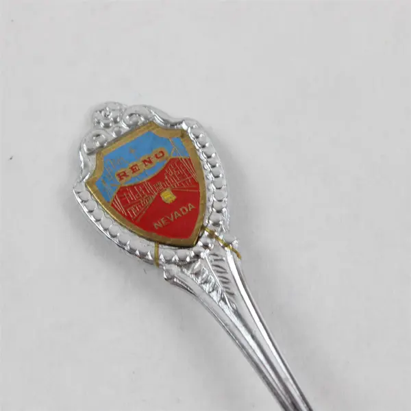 Lot of 2 Vintage Nevada Souvenir Spoons Reno Las Vegas Howdy Podner