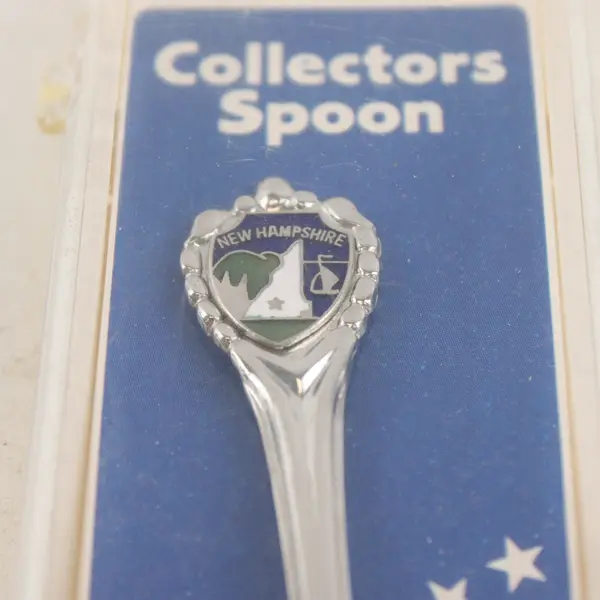 Vintage-style New Hampshire Souvenir Spoon Enamel State Outline 6in Collectible