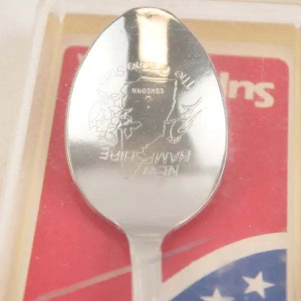 Vintage-style New Hampshire Souvenir Spoon Enamel State Outline 6in Collectible