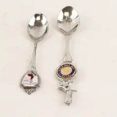 Lot of 2 Texas Souvenir Spoons San Antonio Zoo & Lone Star