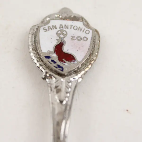Lot of 2 Texas Souvenir Spoons San Antonio Zoo & Lone Star