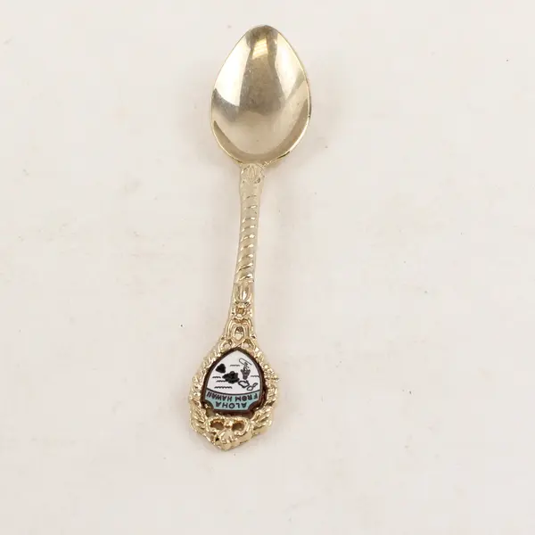 Vintage "Aloha from Hawaii" Enamel Collector Spoon Surfer Souvenir