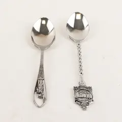 Lot of 2 Vintage New York Souvenir Spoons Statue of Liberty & Niagara