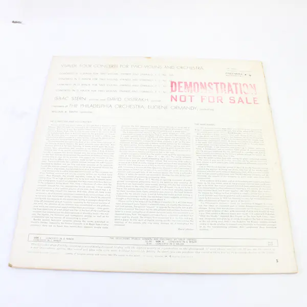 Four Vivaldi Concerti for Two Violins and Orchestra 12" Vinyl Record