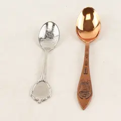 Lot of 2 Utah Souvenir Spoons Industry 1850 Collectible 4in
