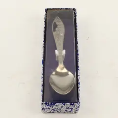 Souvenir Spoon Mt Rushmore Silver Plated Collectible 5in