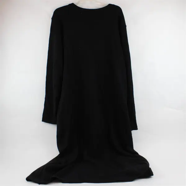 Three Dots Long Black Open-Front Cardigan Women's XL