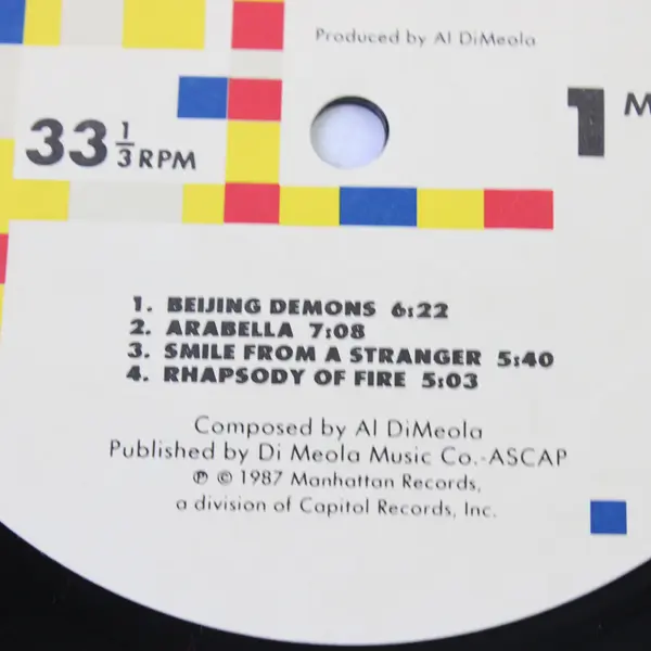Al DI Meola-Project Tiramisu 12" Vinyl Record