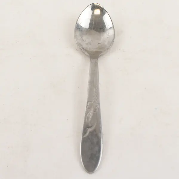 HB Co Solid Stainless Teaspoon Marked "Heather" on Back 4.5in